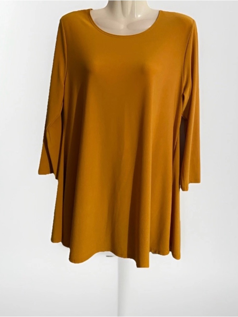 Ladie B’s size M golden yellow 3/4 sleeves modest tunic top